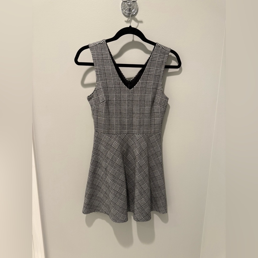 Banana Republic Black and White Checkered Mini Dress